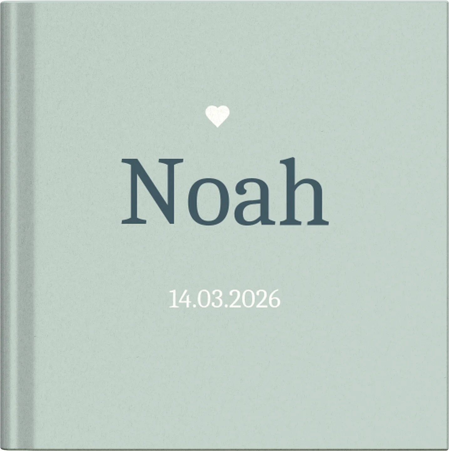 Voorbeeld van dit geboorteboekje in formaat 14,8x14,8 cm Standaard Hardcover